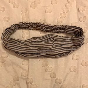 beachy cream and blue headband